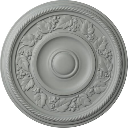 Ekena Millwork Tyrone Ceiling Medallion (Fits Canopies up to 6 3/4"), 16 1/8"OD x 3/4"P, Primed White CM16TY